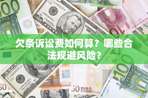 济南欠条诉讼费如何算？哪些合法规避风险？