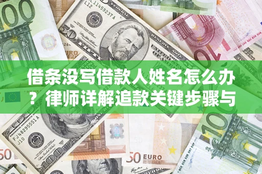 济南借条没写借款人姓名怎么办？律师详解追款关键步骤与证据链构建