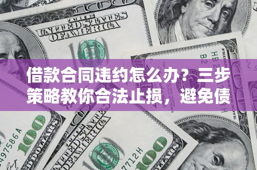 济南借款合同违约怎么办？三步策略教你合法止损，避免债务危机升级
