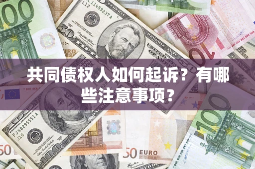 济南共同债权人如何起诉？有哪些注意事项？